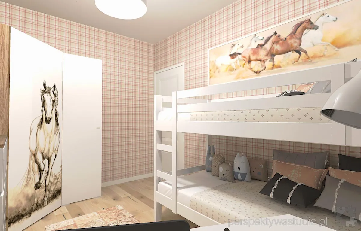 projektant wnetrz Lublin perspektywastudio.pl projekt pokoju dzieci mustang 5