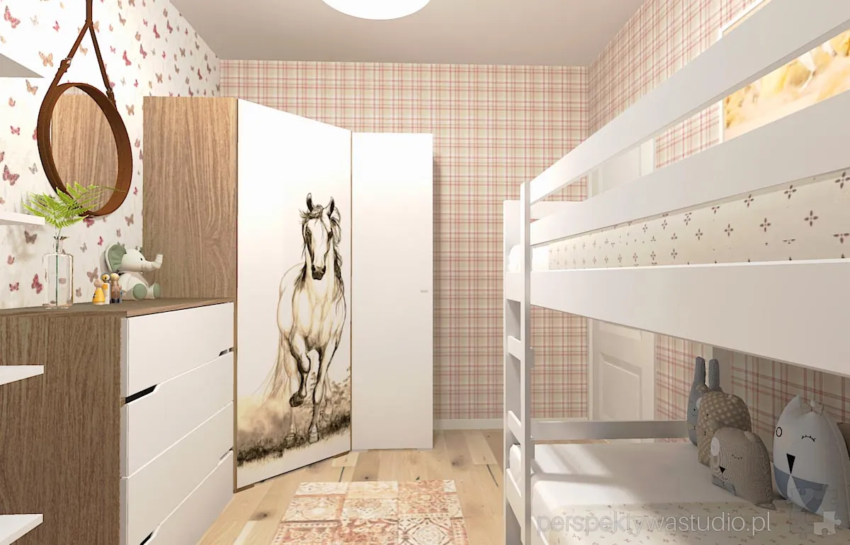 projektant wnetrz Lublin perspektywastudio.pl projekt pokoju dzieci mustang 6