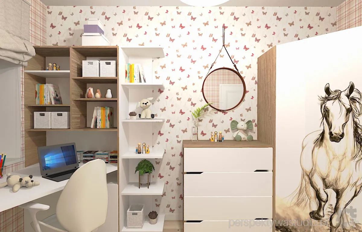 projektant wnetrz Lublin perspektywastudio.pl projekt pokoju dzieci mustang 9