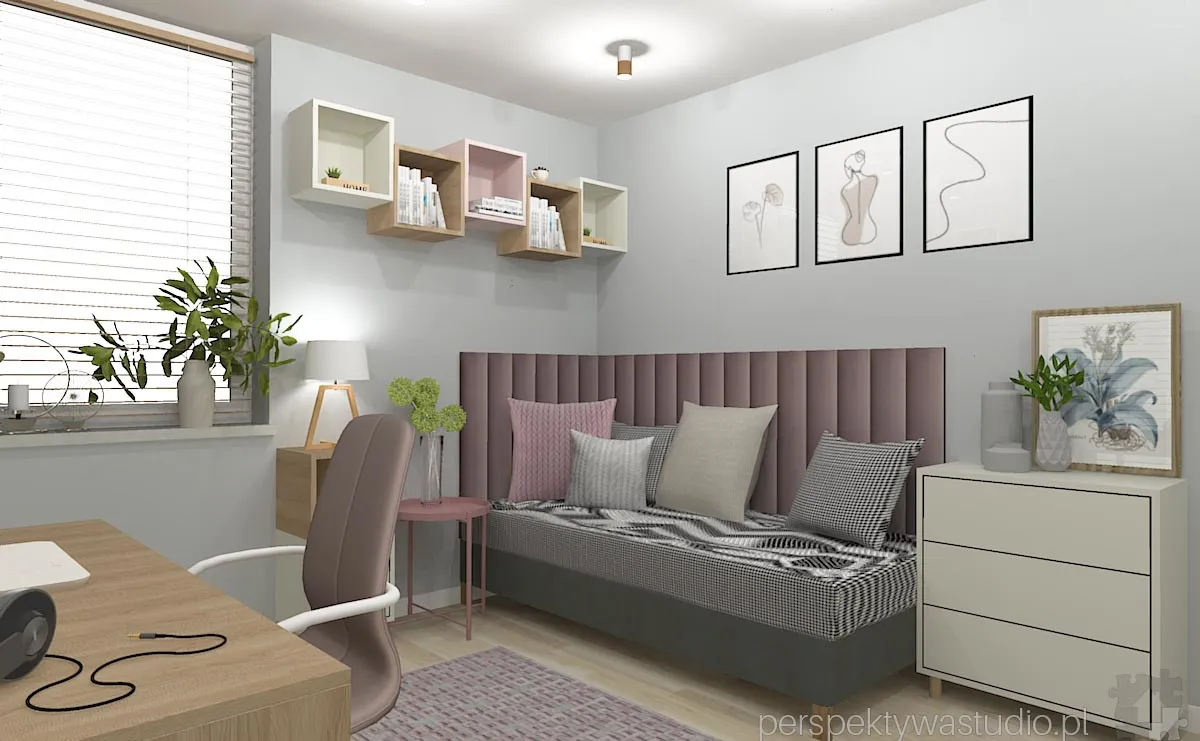 projektant wnetrz Lublin perspektywastudio.pl projekt pokoju dzieci scandi cool 3
