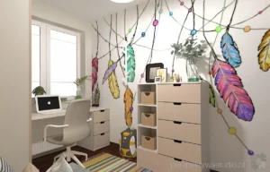 projektant wnetrz Lublin perspektywastudio.pl projekt pokoju dzieci talizman 3