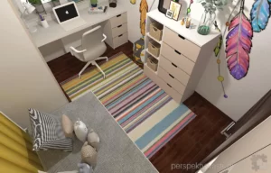 projektant wnetrz Lublin perspektywastudio.pl projekt pokoju dzieci talizman 9