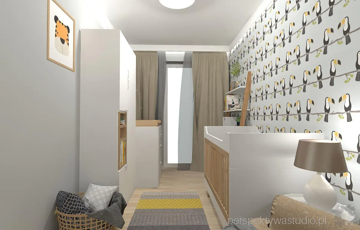 projektant wnetrz Lublin perspektywastudio.pl projekt pokoju dzieci tukan 1