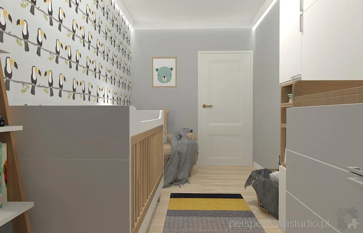 projektant wnetrz Lublin perspektywastudio.pl projekt pokoju dzieci tukan 3