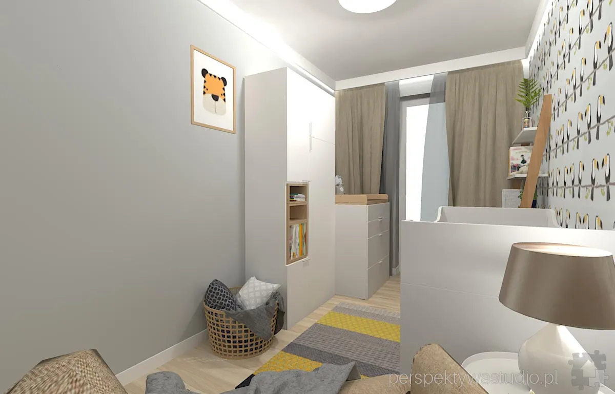 projektant wnetrz Lublin perspektywastudio.pl projekt pokoju dzieci tukan 7