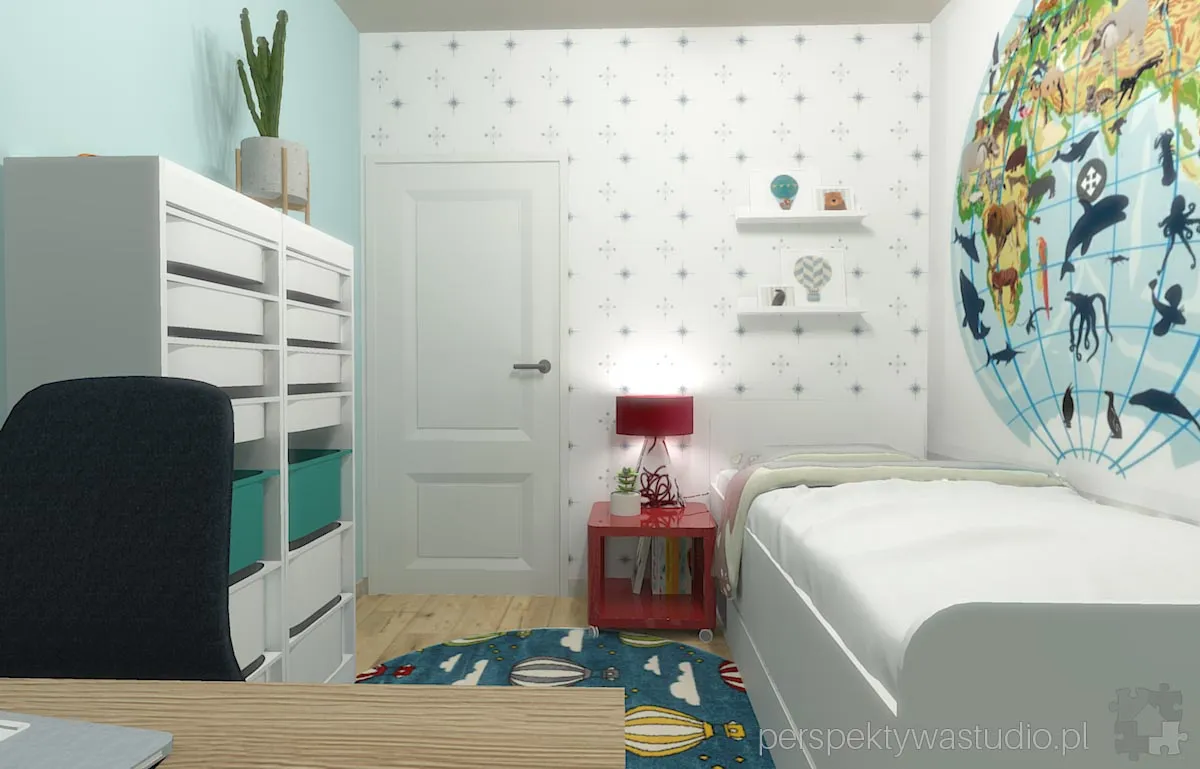 projektant wnetrz Lublin perspektywastudio.pl projekt pokoju dzieci world 7