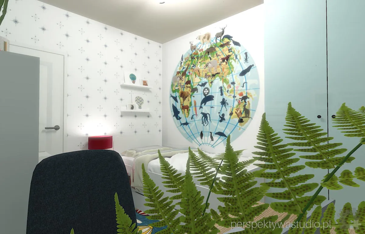 projektant wnetrz Lublin perspektywastudio.pl projekt pokoju dzieci world 8