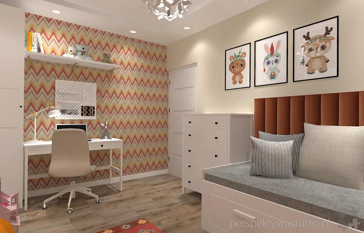 projektant wnetrz Lublin perspektywastudio.pl projekt pokoju dzieci z lama 10