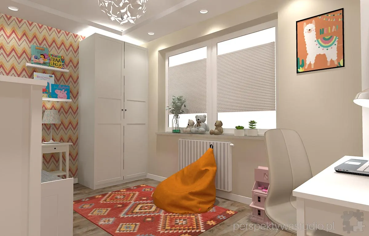 projektant wnetrz Lublin perspektywastudio.pl projekt pokoju dzieci z lama 3