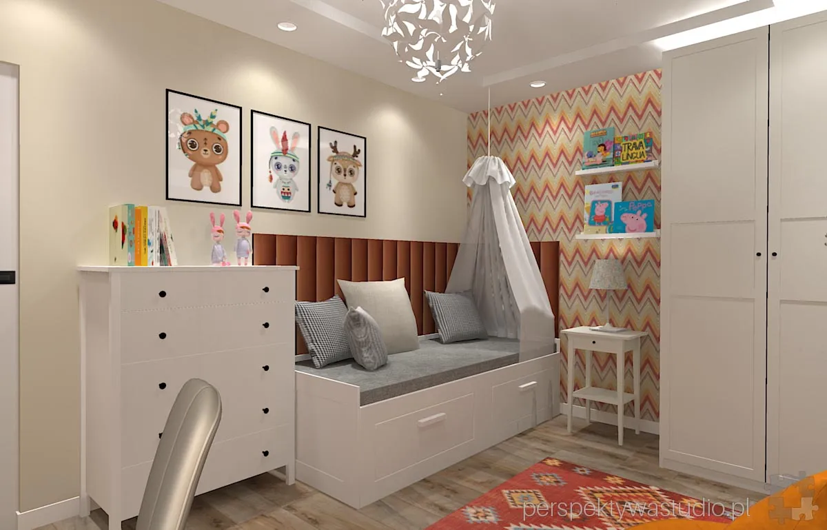 projektant wnetrz Lublin perspektywastudio.pl projekt pokoju dzieci z lama 6
