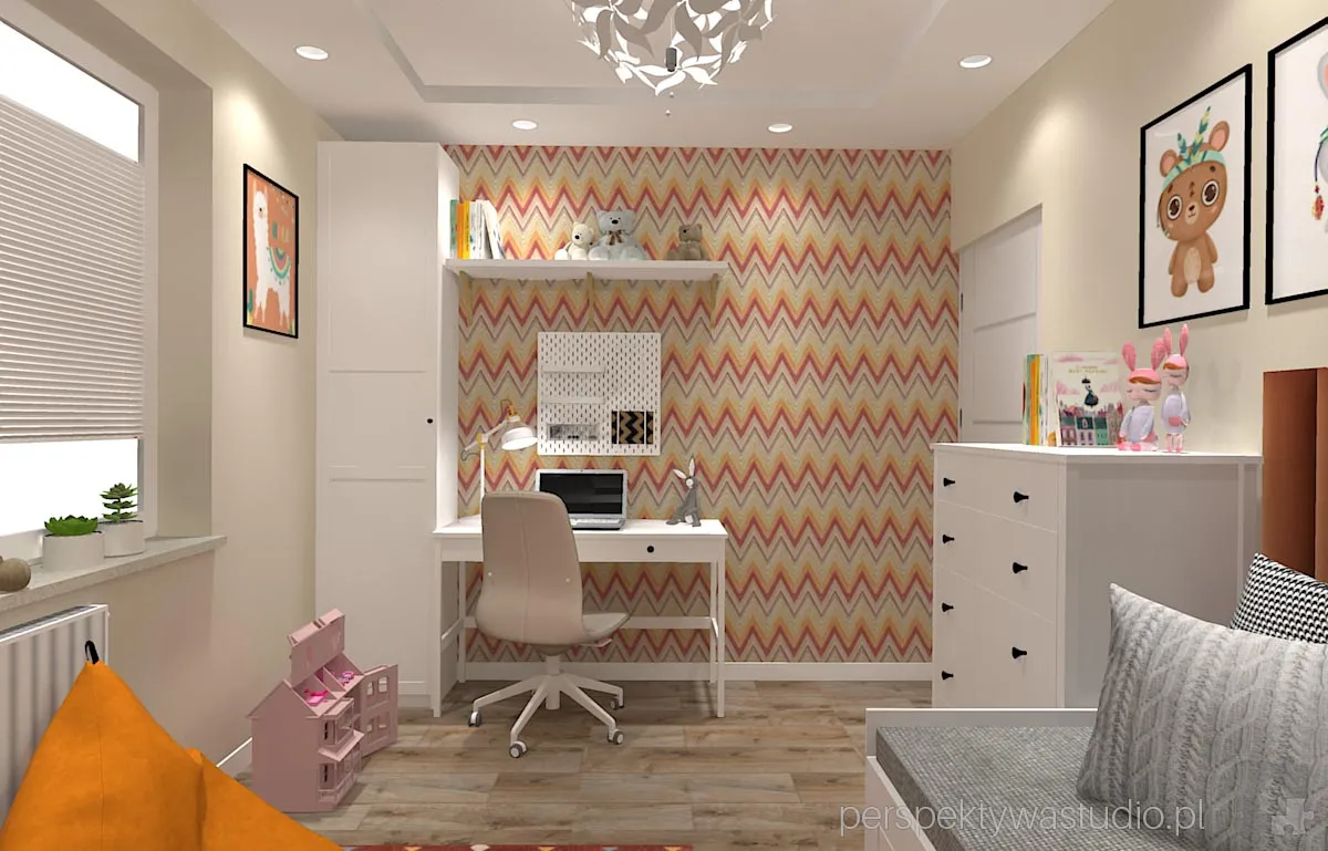 projektant wnetrz Lublin perspektywastudio.pl projekt pokoju dzieci z lama 7