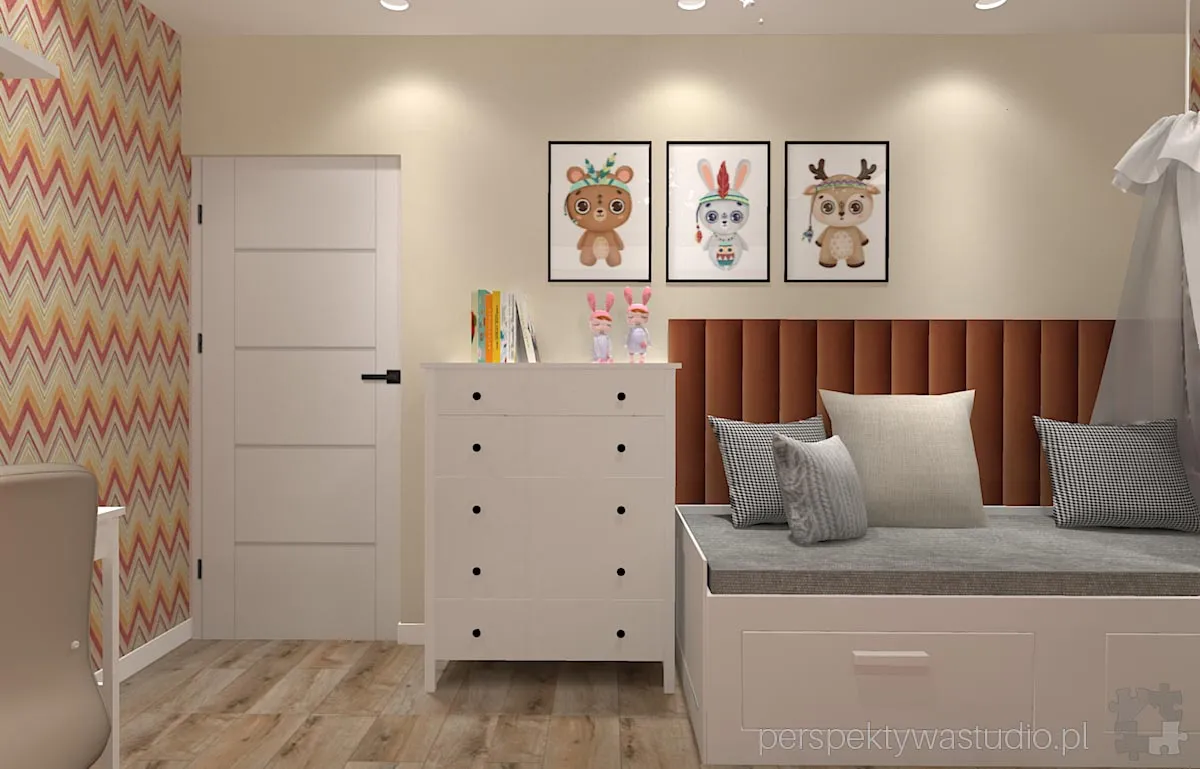 projektant wnetrz Lublin perspektywastudio.pl projekt pokoju dzieci z lama 8