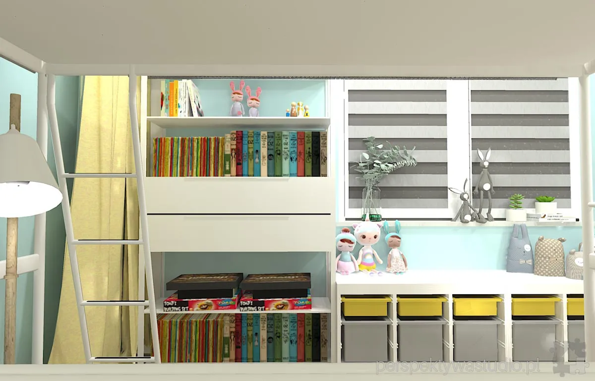 projektant wnetrz Lublin perspektywastudio.pl projekt pokoju dzieci zoo 1