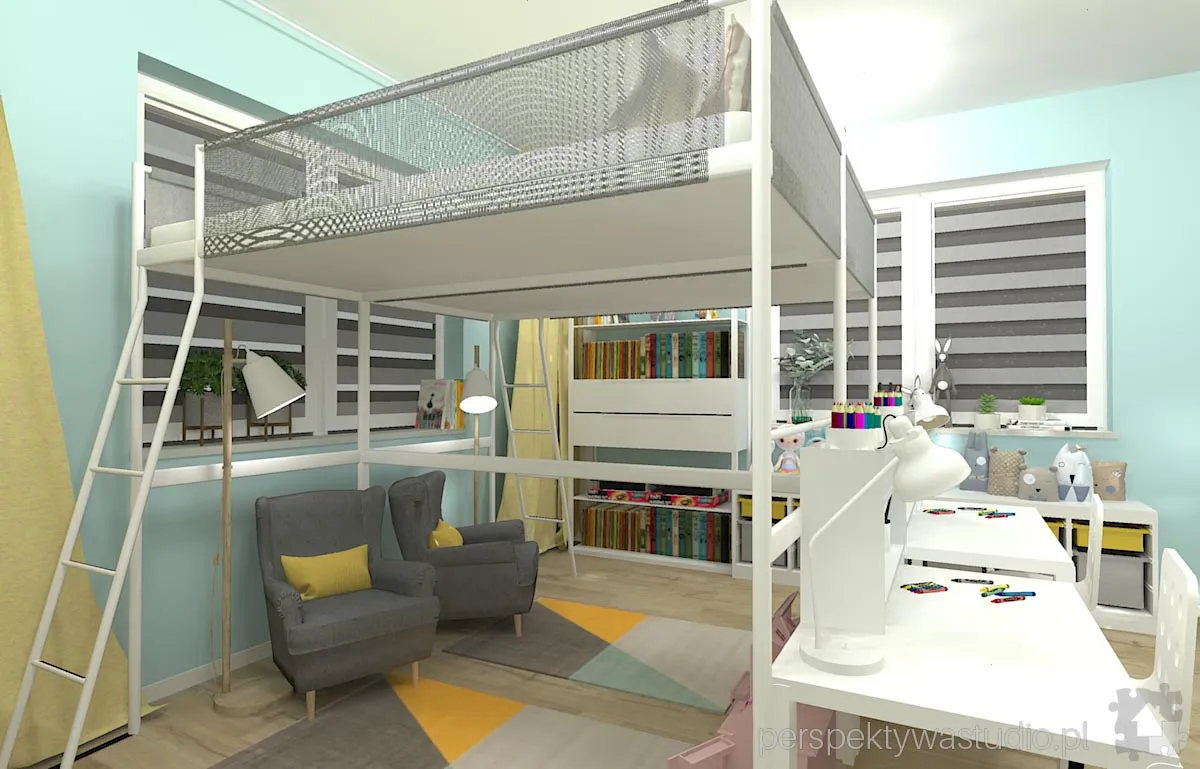 projektant wnetrz Lublin perspektywastudio.pl projekt pokoju dzieci zoo 10