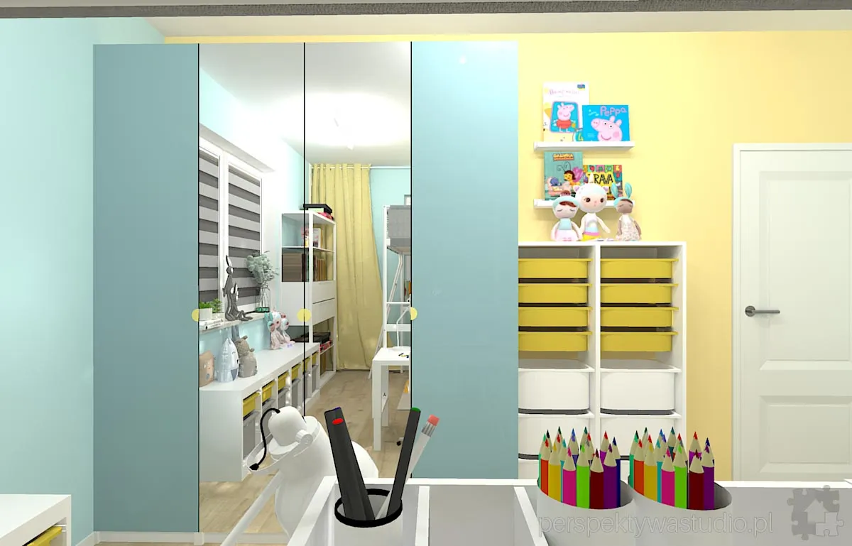 projektant wnetrz Lublin perspektywastudio.pl projekt pokoju dzieci zoo 14