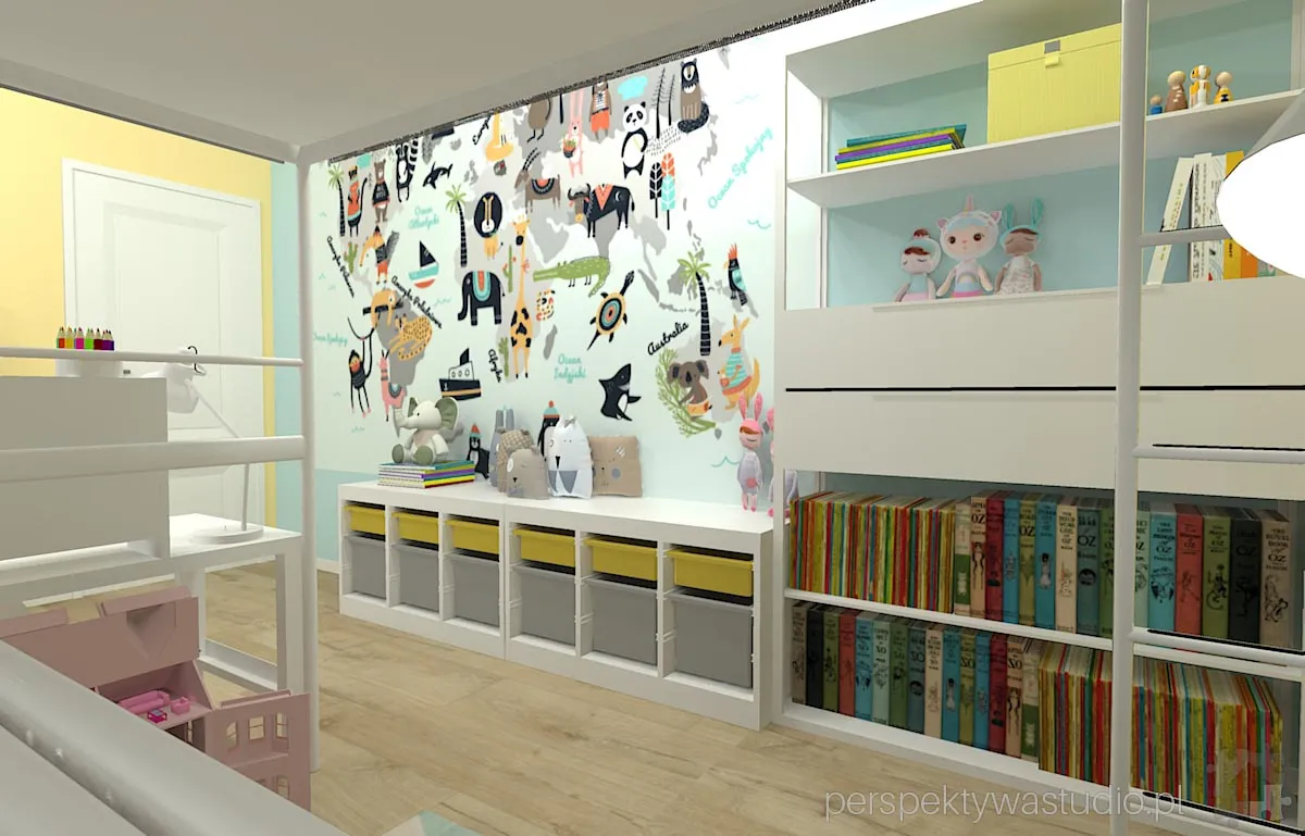 projektant wnetrz Lublin perspektywastudio.pl projekt pokoju dzieci zoo 5