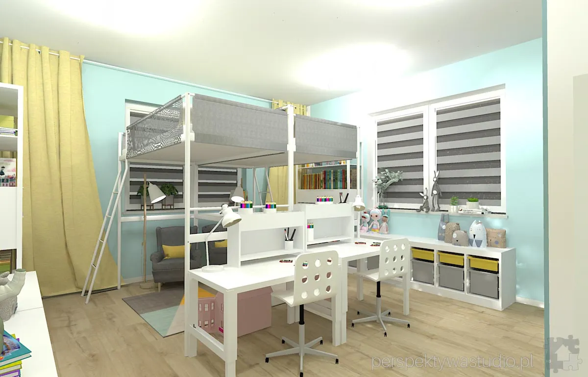 projektant wnetrz Lublin perspektywastudio.pl projekt pokoju dzieci zoo 9