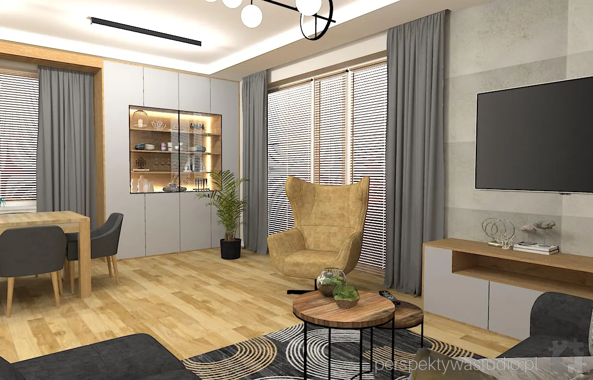 projektant wnetrz Lublin perspektywastudio.pl projekt salonu z aneksem 1 zloty 5 projektant wnetrz Lublin perspektywastudio.pl projekt salonu z aneksem 1 zloty 5