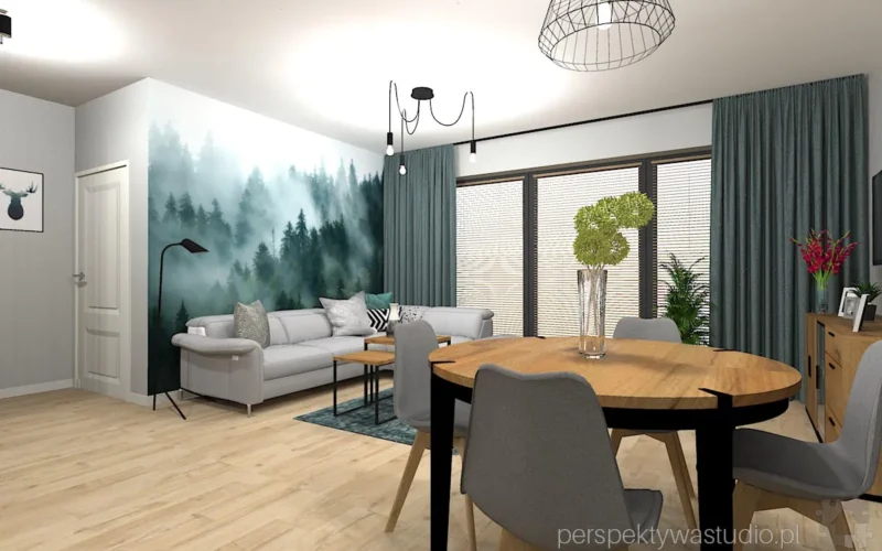 projektant wnetrz Lublin perspektywastudio.pl projekt salonu z aneksem biesy i czady 20