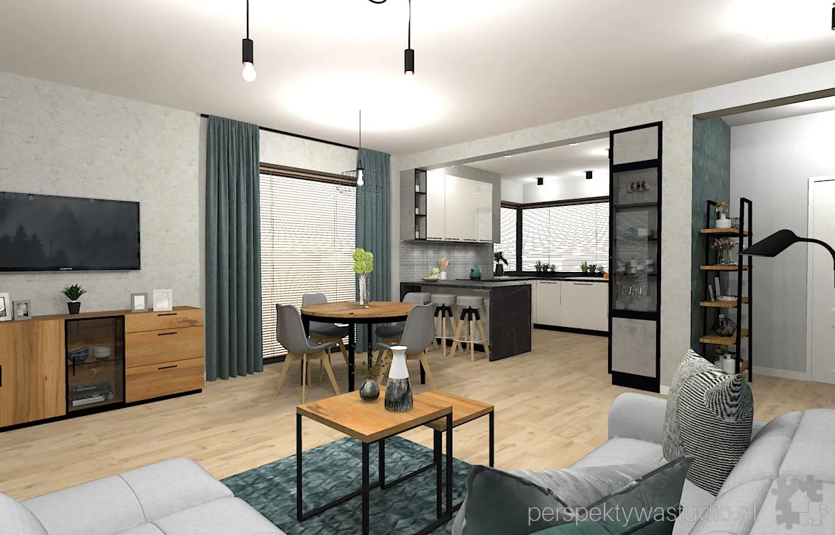 projektant wnetrz Lublin perspektywastudio.pl projekt salonu z aneksem biesy i czady 3 projektant wnetrz Lublin perspektywastudio.pl projekt salonu z aneksem biesy i czady 3