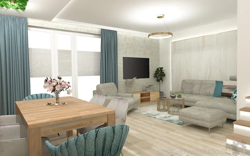 projektant wnetrz Lublin perspektywastudio.pl projekt salonu z aneksem butterfly 2