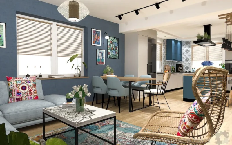 projektant wnetrz Lublin perspektywastudio.pl projekt salonu z aneksem chaber 15