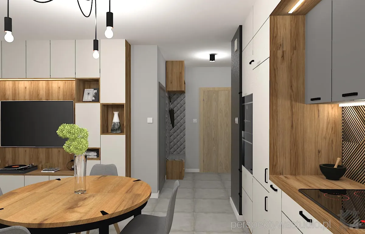 projektant wnetrz Lublin perspektywastudio.pl projekt salonu z aneksem concept 13