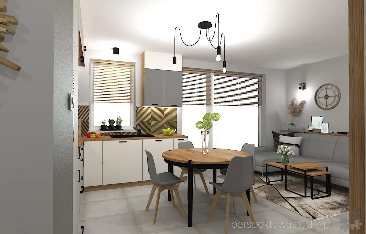 projektant wnetrz Lublin perspektywastudio.pl projekt salonu z aneksem concept 16