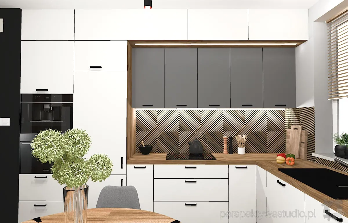 projektant wnetrz Lublin perspektywastudio.pl projekt salonu z aneksem concept 2