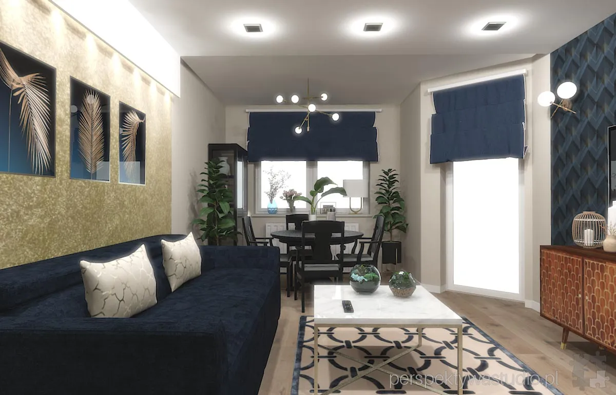 projektant wnetrz Lublin perspektywastudio.pl projekt salonu z aneksem deco art 10