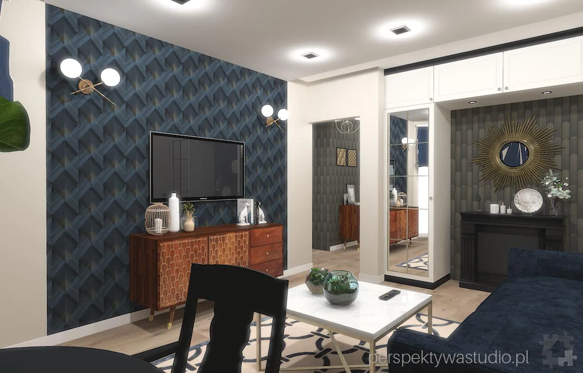 projektant wnetrz Lublin perspektywastudio.pl projekt salonu z aneksem deco art 14
