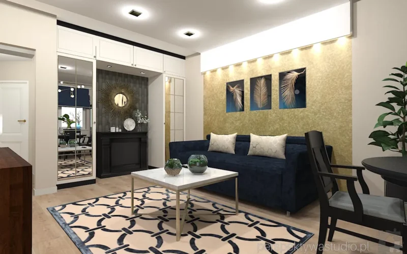 projektant wnetrz Lublin perspektywastudio.pl projekt salonu z aneksem deco art 16