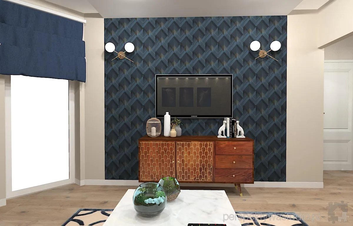 projektant wnetrz Lublin perspektywastudio.pl projekt salonu z aneksem deco art 20