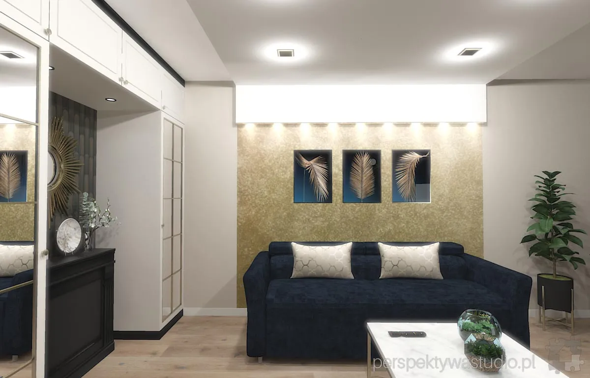 projektant wnetrz Lublin perspektywastudio.pl projekt salonu z aneksem deco art 9