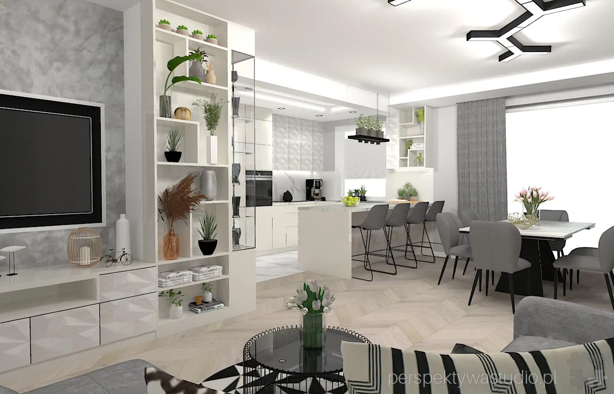 projektant wnetrz Lublin perspektywastudio.pl projekt salonu z aneksem geo art 13 projektant wnetrz Lublin perspektywastudio.pl projekt salonu z aneksem geo art 13
