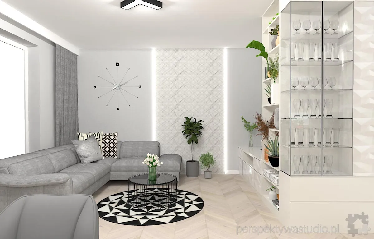 projektant wnetrz Lublin perspektywastudio.pl projekt salonu z aneksem geo art 16 projektant wnetrz Lublin perspektywastudio.pl projekt salonu z aneksem geo art 16