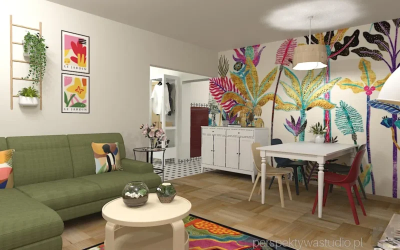 projektant wnetrz Lublin perspektywastudio.pl projekt salonu z aneksem havana club 8