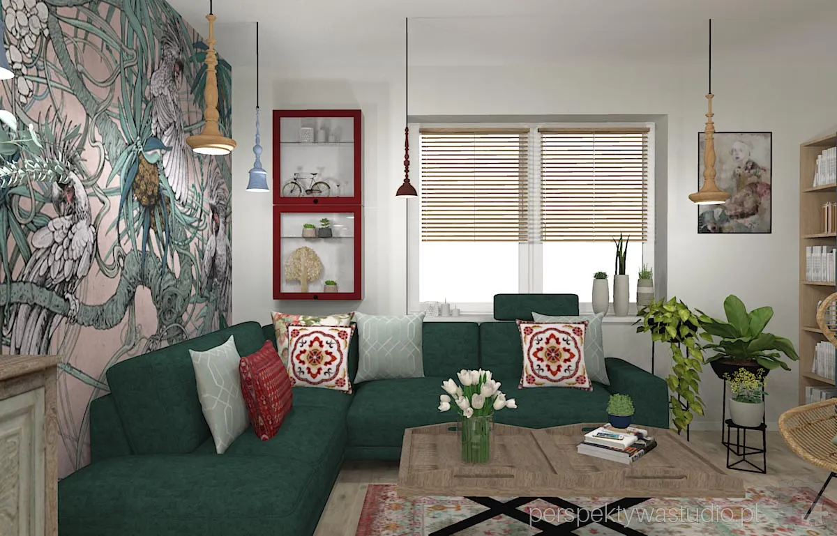 projektant wnetrz Lublin perspektywastudio.pl projekt salonu z aneksem kakadu 14