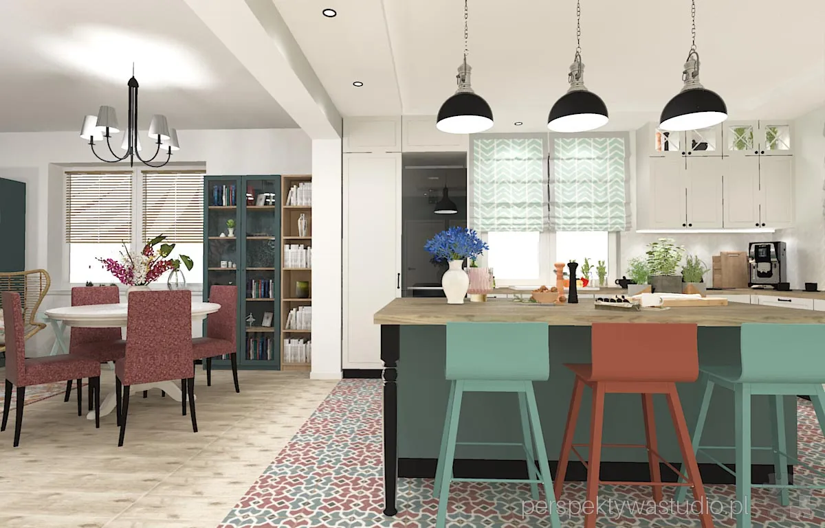 projektant wnetrz Lublin perspektywastudio.pl projekt salonu z aneksem kakadu 25