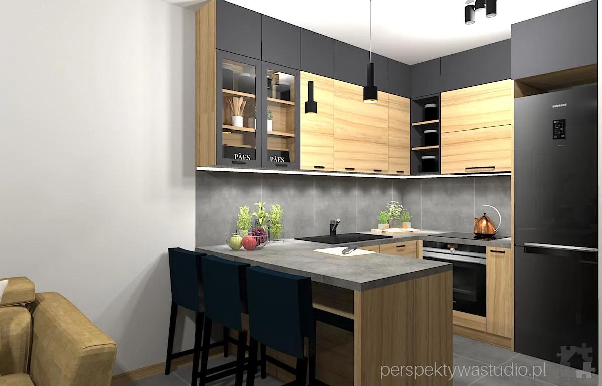 projektant wnetrz Lublin perspektywastudio.pl projekt salonu z aneksem kanarek 2 projektant wnetrz Lublin perspektywastudio.pl projekt salonu z aneksem kanarek 2