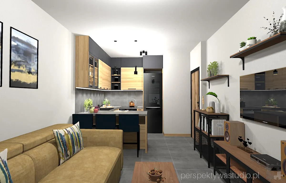 projektant wnetrz Lublin perspektywastudio.pl projekt salonu z aneksem kanarek 5 projektant wnetrz Lublin perspektywastudio.pl projekt salonu z aneksem kanarek 5