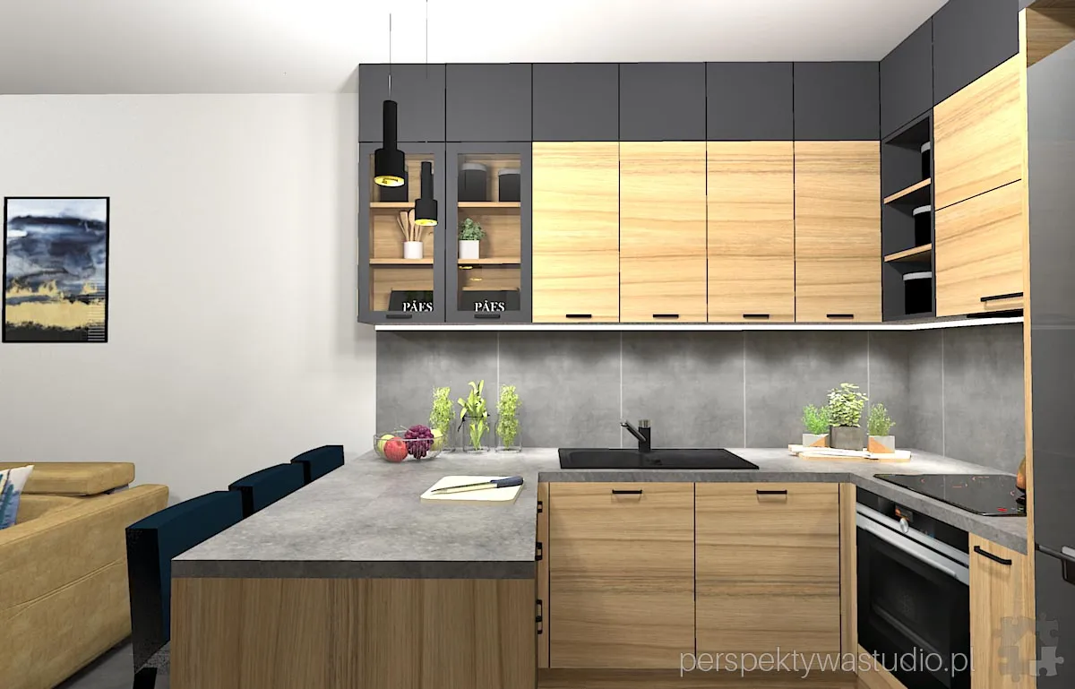 projektant wnetrz Lublin perspektywastudio.pl projekt salonu z aneksem kanarek 9 projektant wnetrz Lublin perspektywastudio.pl projekt salonu z aneksem kanarek 9