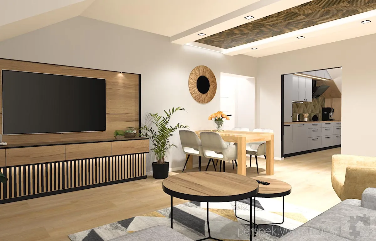 projektant wnetrz Lublin perspektywastudio.pl projekt salonu z aneksem kolko krzyzyk 10