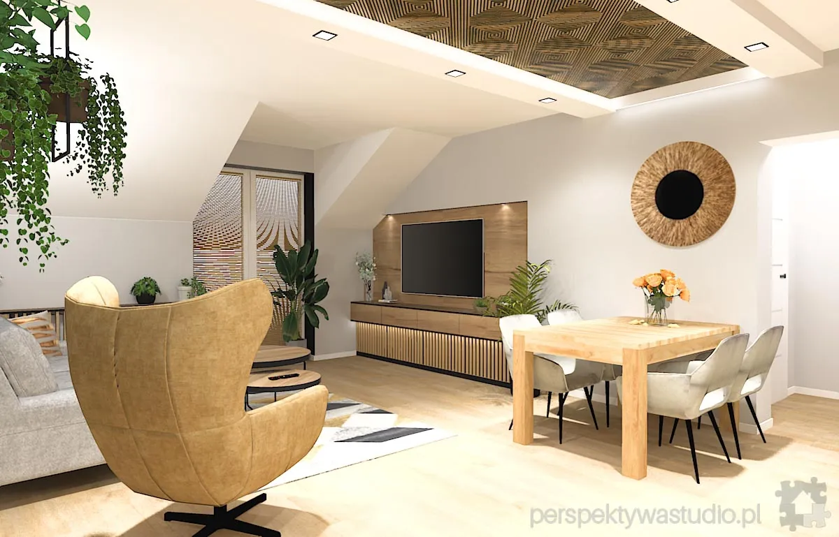 projektant wnetrz Lublin perspektywastudio.pl projekt salonu z aneksem kolko krzyzyk 13