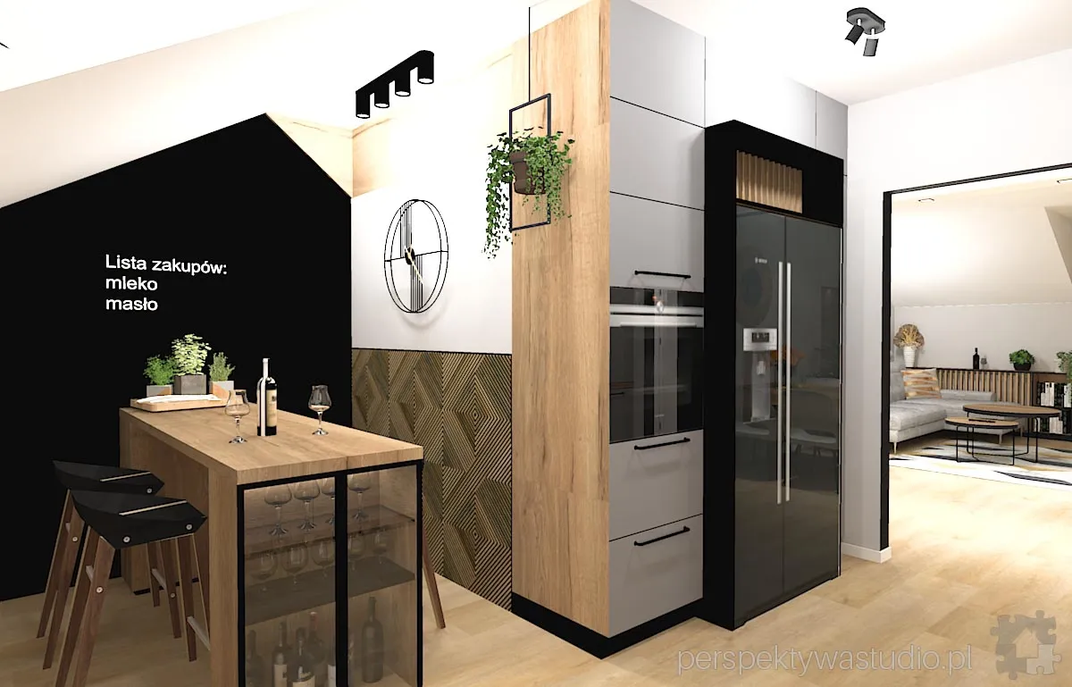 projektant wnetrz Lublin perspektywastudio.pl projekt salonu z aneksem kolko krzyzyk 15