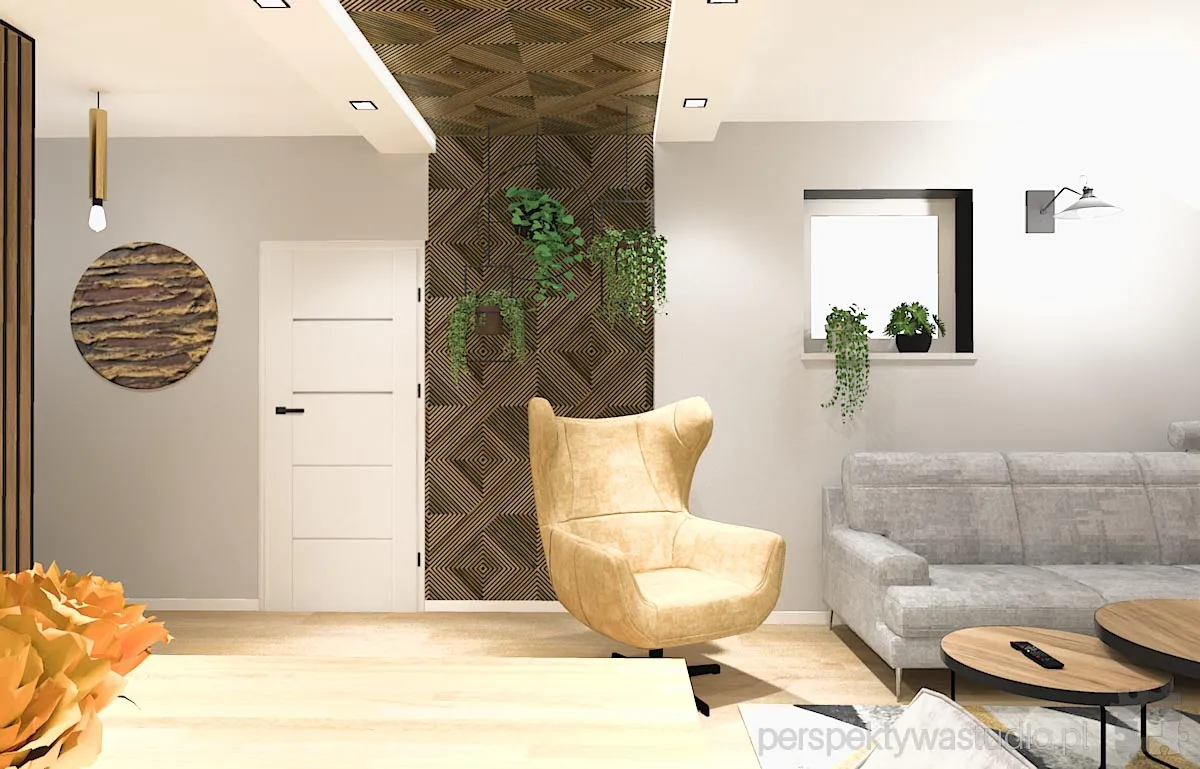 projektant wnetrz Lublin perspektywastudio.pl projekt salonu z aneksem kolko krzyzyk 3