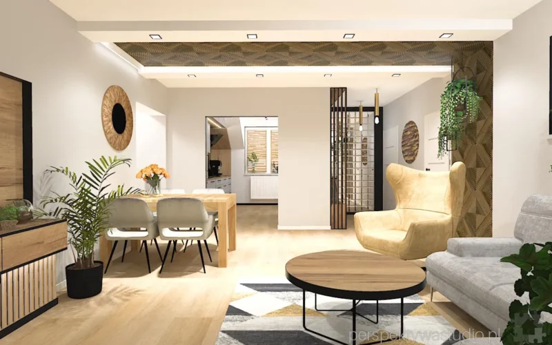 projektant wnetrz Lublin perspektywastudio.pl projekt salonu z aneksem kolko krzyzyk 8