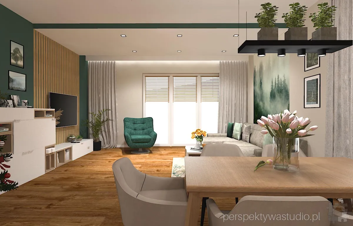 projektant wnetrz Lublin perspektywastudio.pl projekt salonu z aneksem kwiat paproci 9 projektant wnetrz Lublin perspektywastudio.pl projekt salonu z aneksem kwiat paproci 9