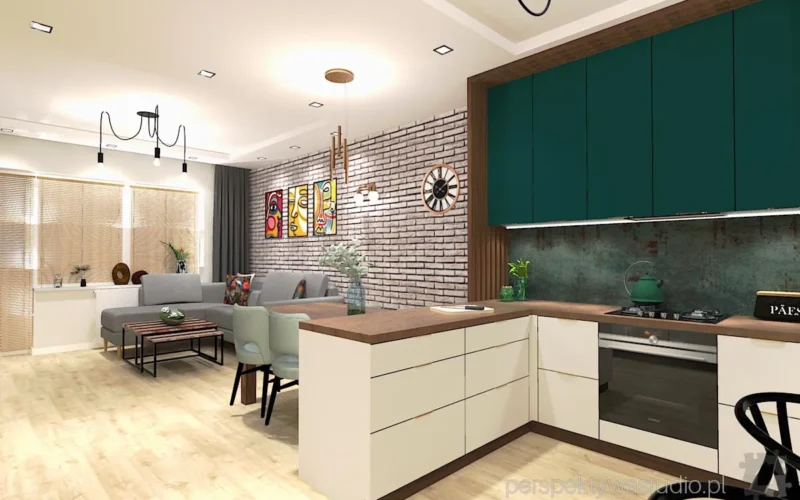 projektant wnetrz Lublin perspektywastudio.pl projekt salonu z aneksem mala hit 17