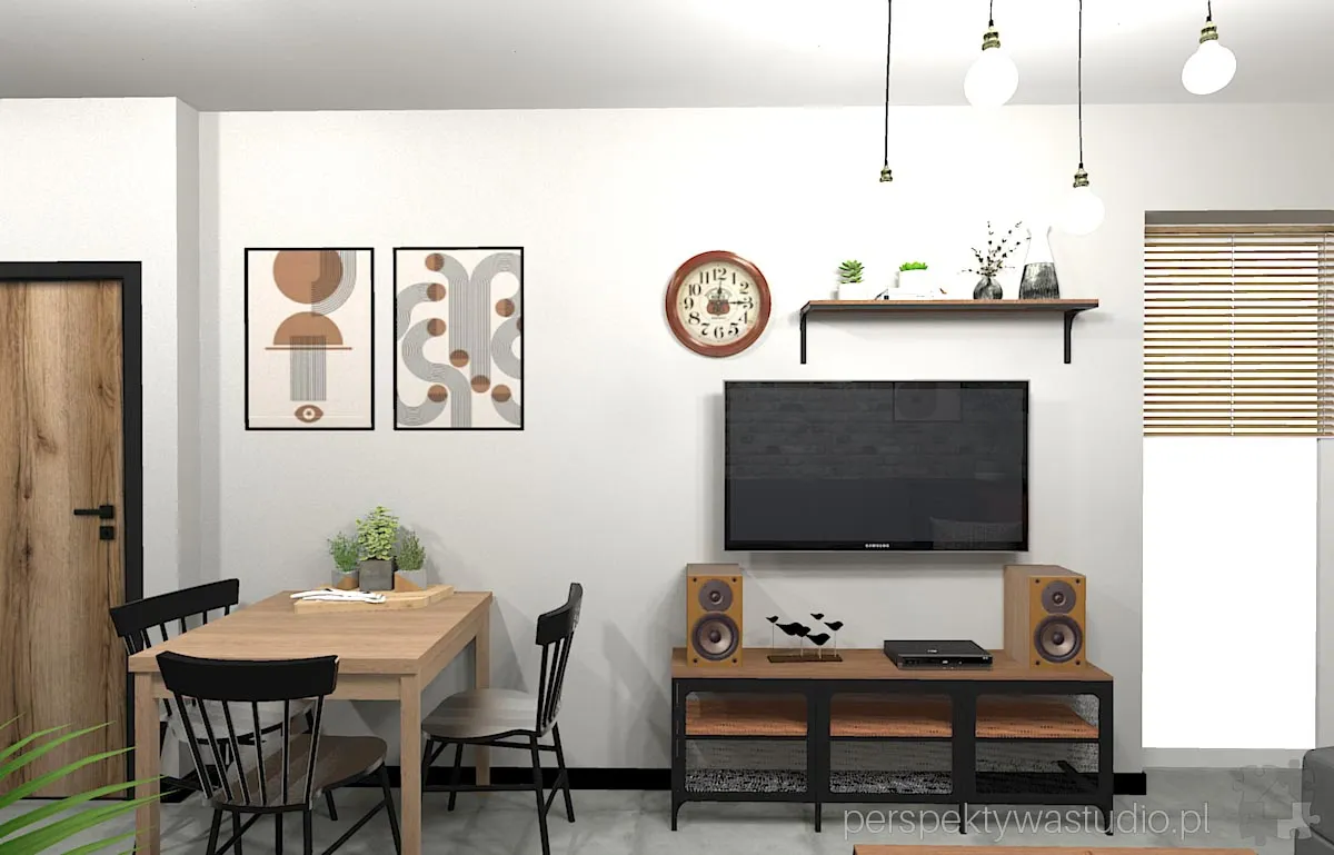 projektant wnetrz Lublin perspektywastudio.pl projekt salonu z aneksem mini 3